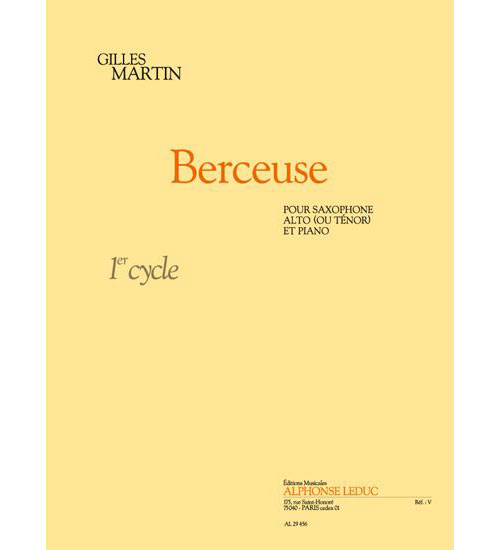LEDUC Martin Gilles - Berceuse - Saxophone & Piano