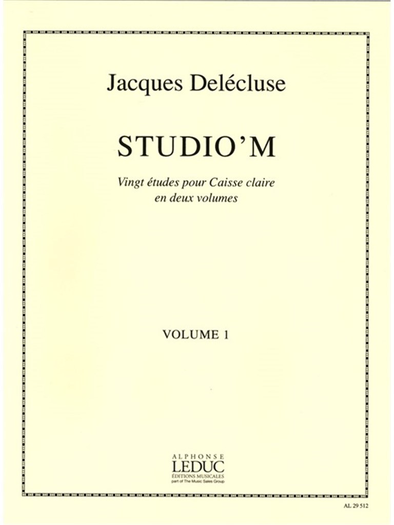 LEDUC DELECLUSE JACQUES - STUDIO'M VOL.1 - 20 ETUDES POUR CAISSE CLAIRE