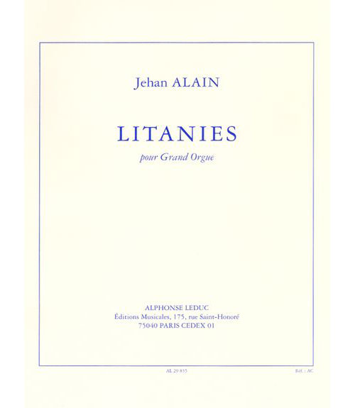 LEDUC ALAIN JEHAN - LITANIES - ORGUE