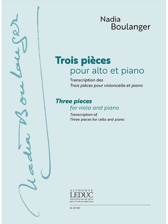 LEDUC Boulanger Nadia - Trois Pieces Pour Alto et Piano