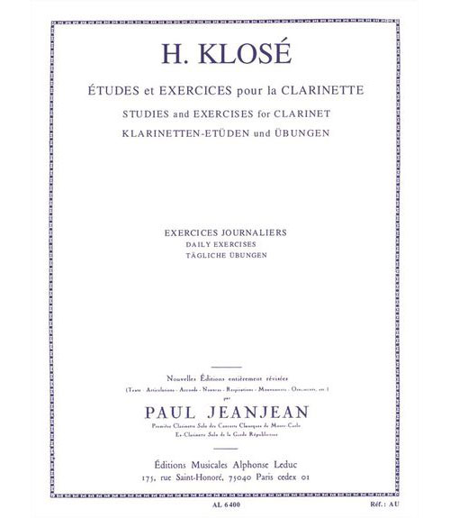 LEDUC KLOSE - EXERCICES JOURNALIERS POUR LA CLARINETTE