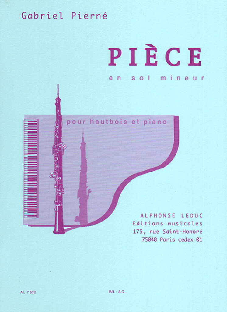 LEDUC PIERNE GABRIEL - PIECE EN SOL MINEUR - HAUTBOIS & PIANO