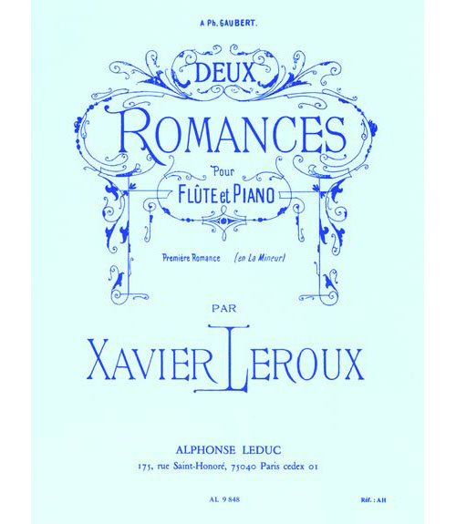 LEDUC LEROUX PHILIPPE - DEUX ROMANCES - PREMIERE ROMANCE EN LA MINEUR - FLUTE ET PIANO