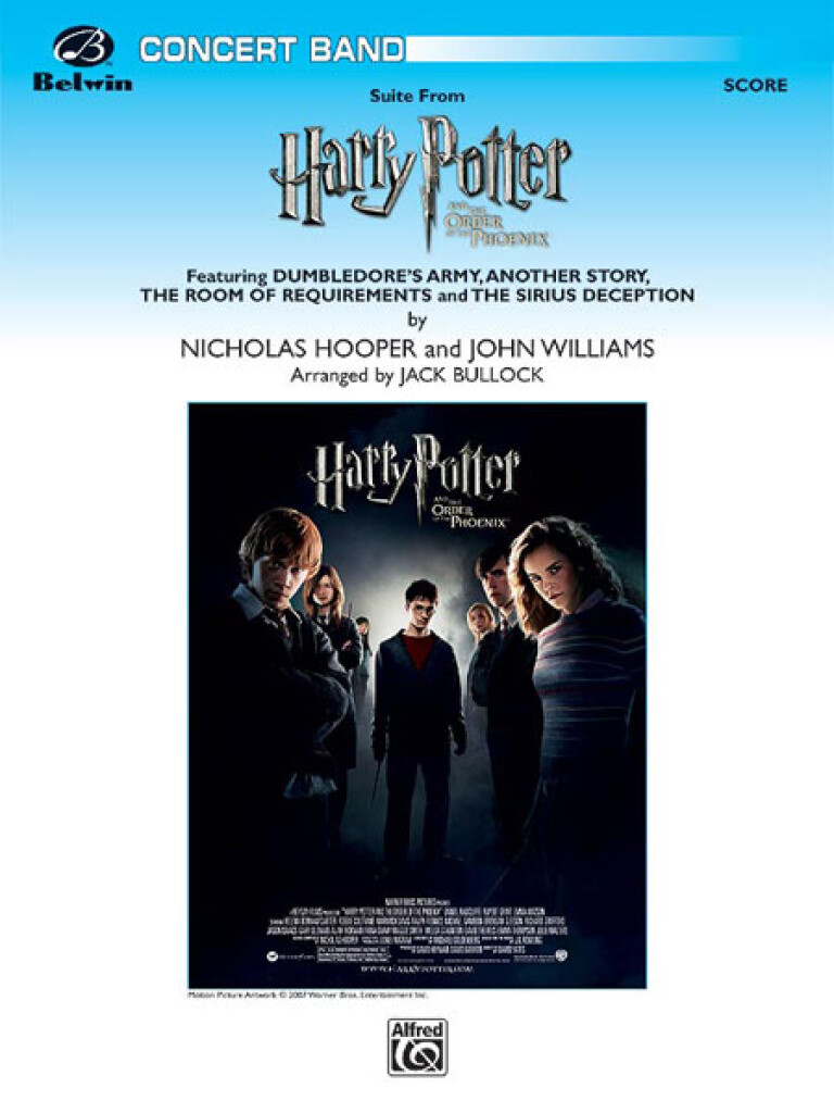 ALFRED PUBLISHING WILLIAMS JOHN - HARRY POTTER AND THE ORDER OF THE PHOENIX - SYMPHONIC WIND BAND 