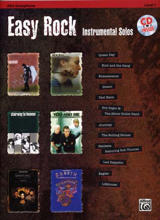 ALFRED PUBLISHING Easy Rock Instrumental Solos + CD - Saxophone Alto