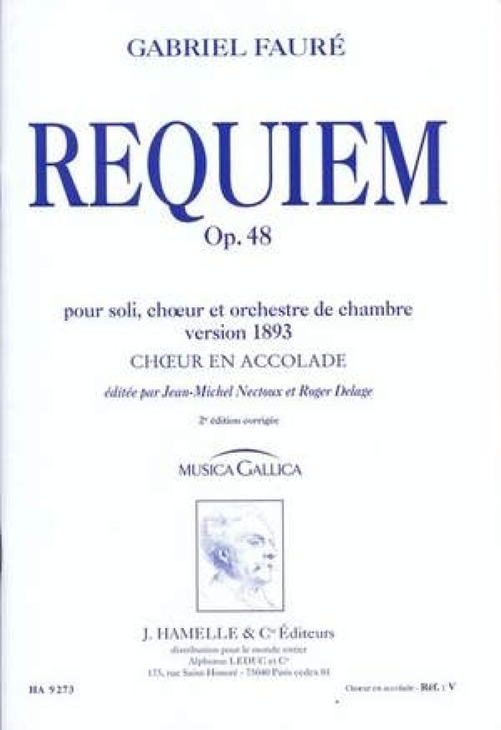LEDUC FAURE GABRIEL - REQUIEM OP.48 VERSION 1893 - CHOEUR EN ACCOLADE