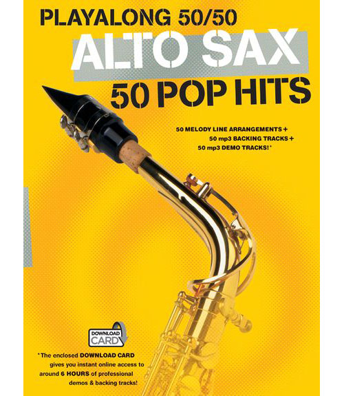 WISE PUBLICATIONS Playalong 50/50 - Alto Sax - 50 Pop Hits - Alto Saxophone