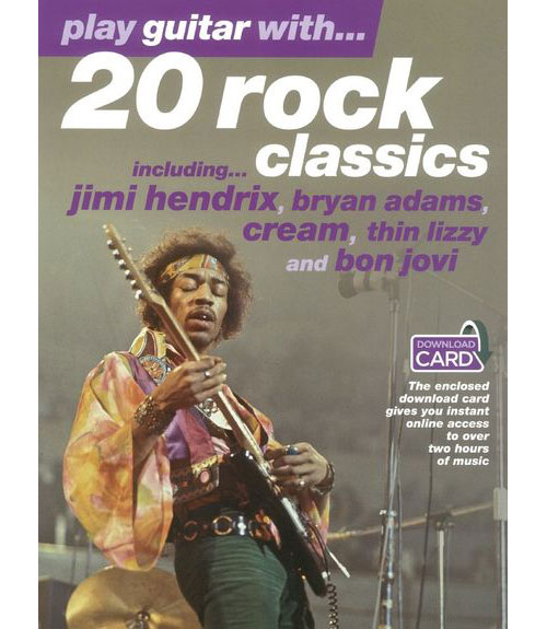 WISE PUBLICATIONS PLAY GUITAR WITH... 20 ROCK CLASSICS + AUDIO