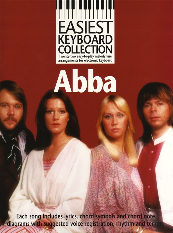 MUSIC SALES EASIEST KEYBOARD COLLECTION ABBA MELODY LYRICS CHORDS- MELODY LINE, LYRICS AND CHORDS