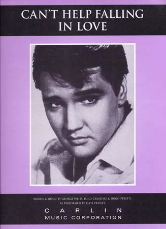 MUSIC SALES PRESLEY ELVIS - FORMAT CAN'T HELP FALLING IN LOVE WITH YOU - PVG