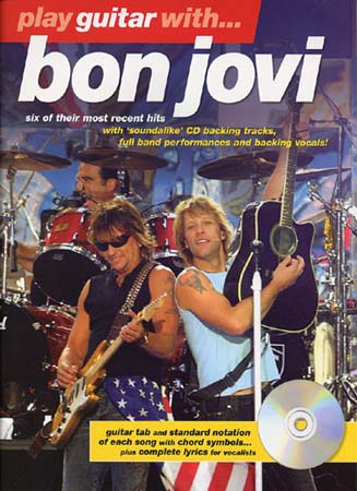 MUSIC SALES BON JOVI - PLAY GUITAR WITH NEW + CD - GUITAR TAB