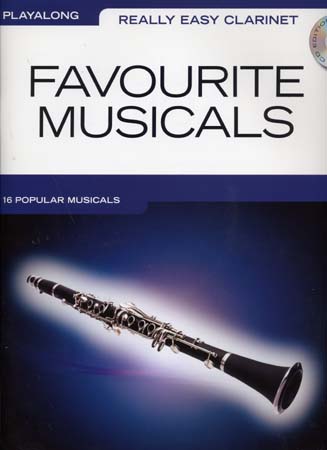 WISE PUBLICATIONS REALLY EASY CLARINET PLAY ALONG FAVOURITE MUSICALS + CD - CLARINETTE