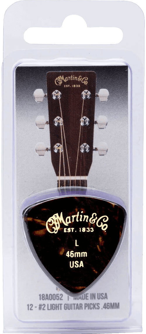 MARTIN & CO Sachet de 12 Médiators 0.46MM Light, Faux Tortoise