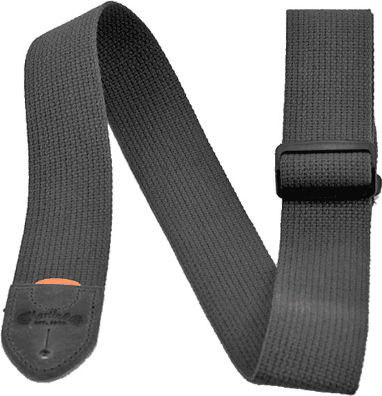MARTIN STRINGS BELT FABRIC AND LEATHER REINFORCEMENTS, BLACK