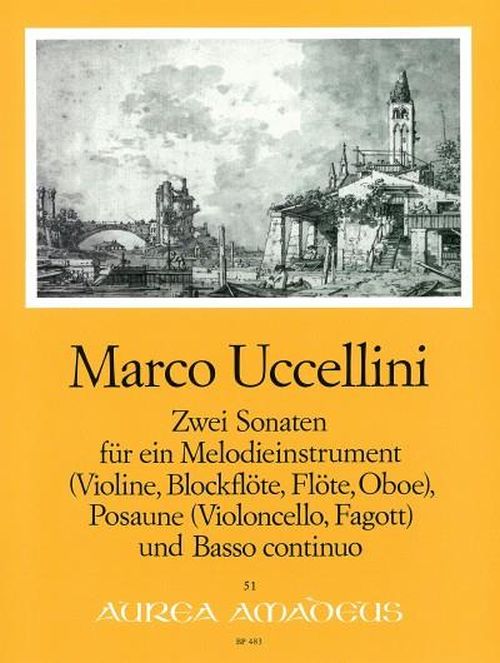 AMADEUS UCCELLINI MARCO - 2 SONATAS op. 2/1 & op. 3/2 - SCORE & PARTS