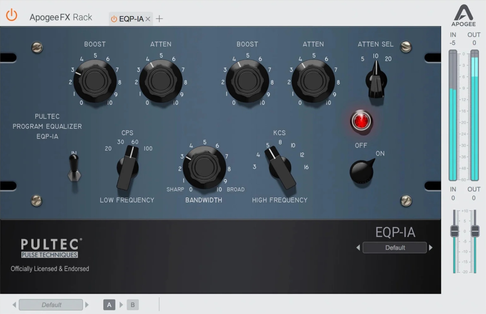 APOGEE FX Rack Pultec EQP-1A
