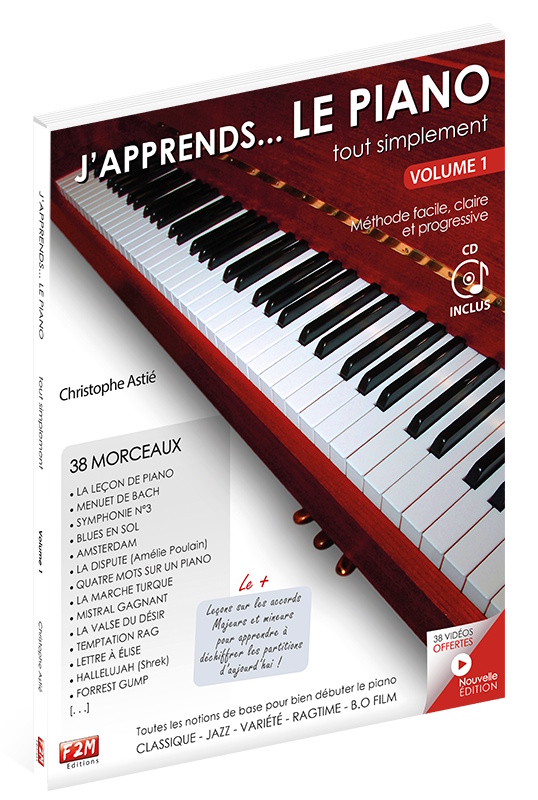 F2M EDITIONS Astie C. - J'apprends Le Piano Tout Simplement + CD - Niveau 1 et 2