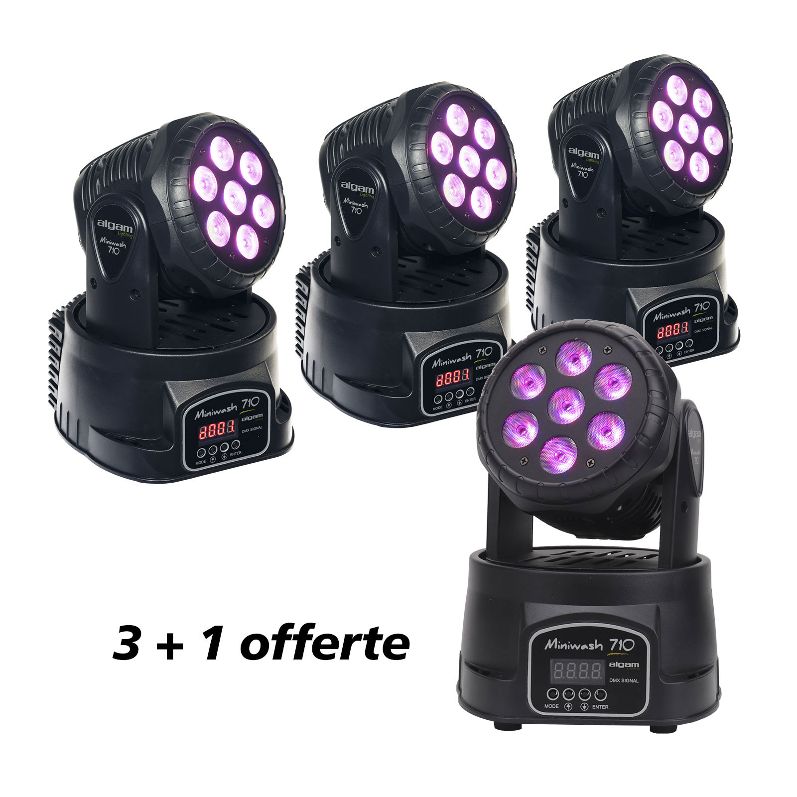 ALGAM LIGHTING PACK LYRE MINI WASH 710 RGBW 3 + 1 OFFERTE