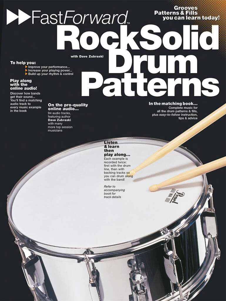 MUSIC SALES FAST FORWARD ROCK SOLID DRUM PATTERNS + AUDIO - DRUMS