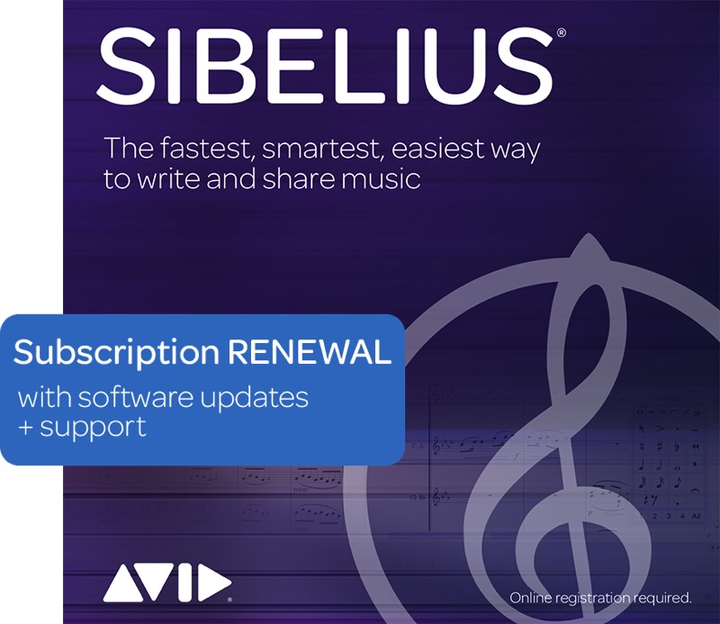 AVID SIBELIUS 1-YEAR SUBSCRIPTION RENEWAL