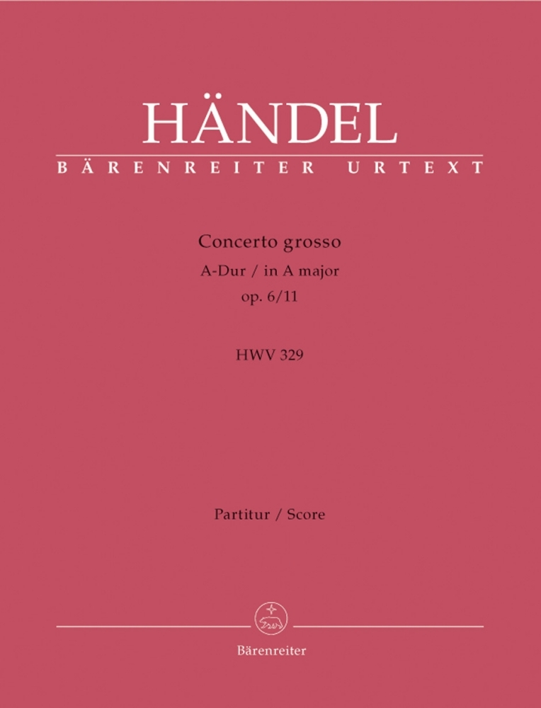 BARENREITER HÄNDEL G. F. - CONC. GROSSO OP.6/11A-DUR - CONDUCTEUR