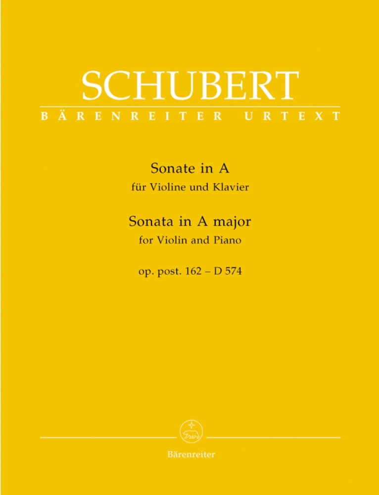BARENREITER Schubert Franz - Sonata For Violin & Piano A Major Op. Post. 162 D 574