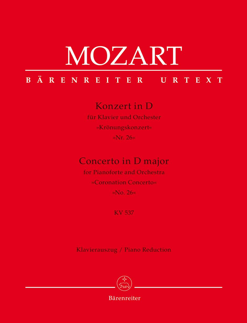 BARENREITER MOZART W.A. - CONCERTO FOR PIANOFORTE AND ORCHESTRA N°26 KV537 