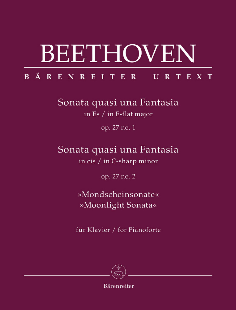 BARENREITER Beethoven L.V. - Sonata Quasi Una Fantasia Op.27 N°1&2 