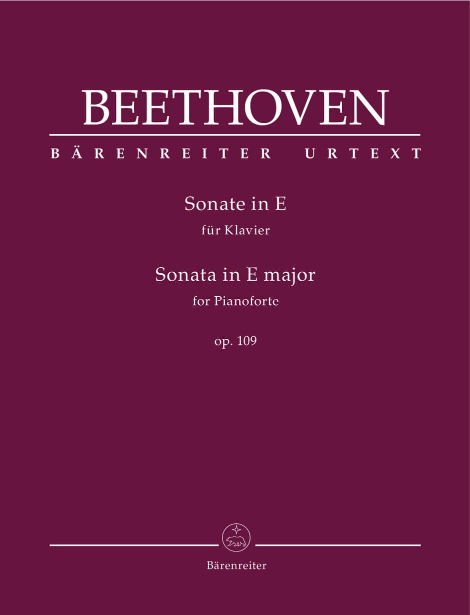 BARENREITER BEETHOVEN - PIANO SONATA E MAJOR OP.109