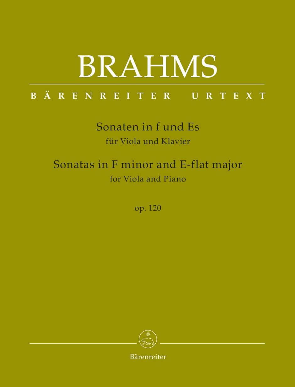 BARENREITER BRAHMS J. - SONATAS IN F MINOR & E-FLAT MAJOR OP.120 - ALTO & PIANO