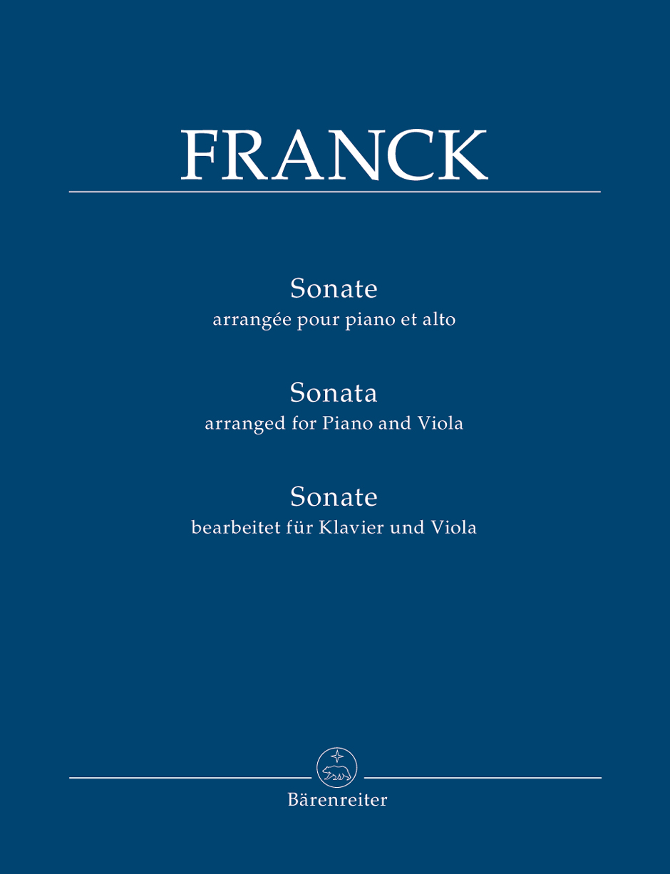 BARENREITER Franck Cesar - Sonate Arrangee Pour Alto & Piano