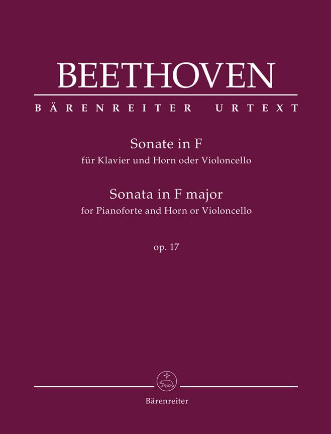 BARENREITER BEETHOVEN L.V. - SONATE IN F MAJOR OP.17 - COR & PIANO 