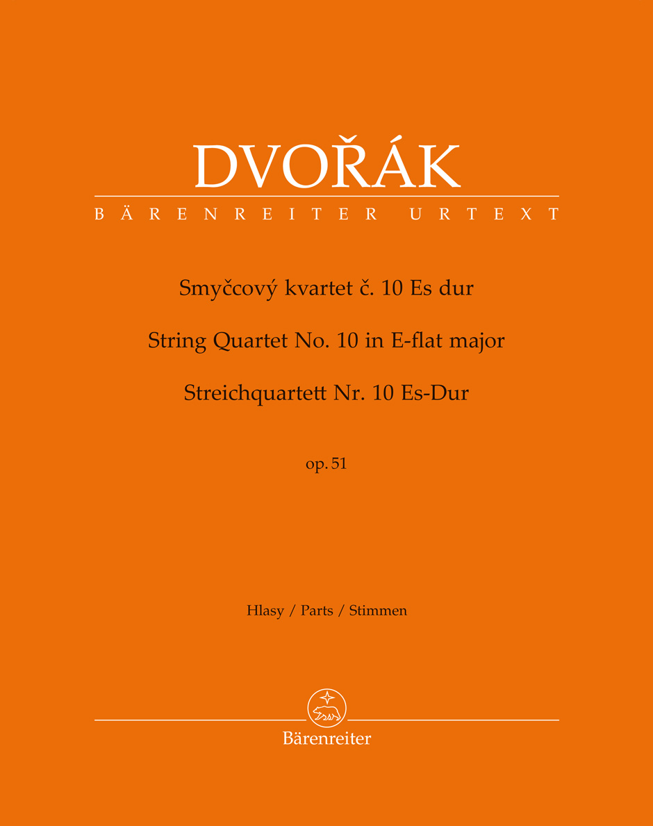 BARENREITER DVORAK ANTON - STRING QUARTET N°10 E-FLAT MAJOR OP.51 