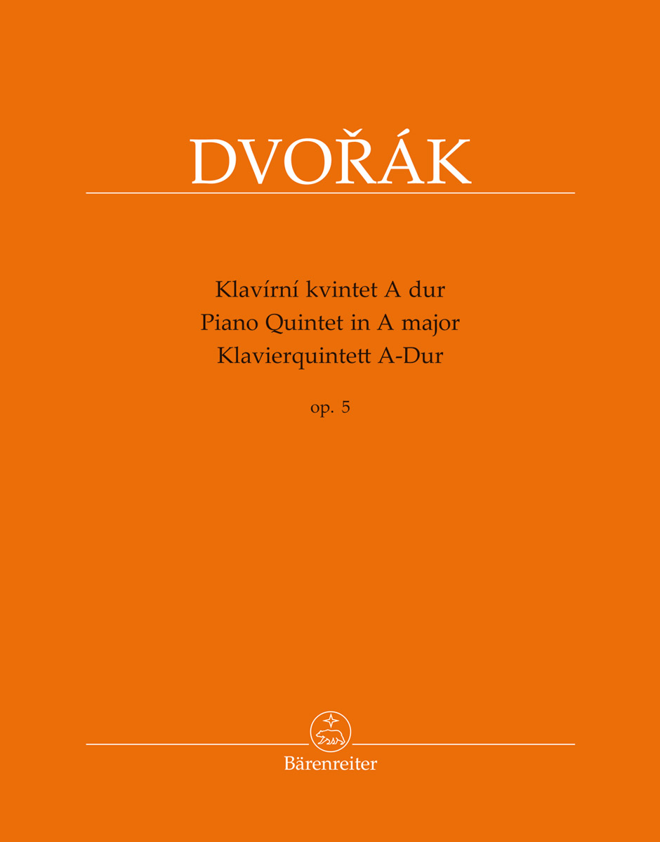 BARENREITER DVORAK A. - PIANO QUINTET IN A MAJOR OP.5
