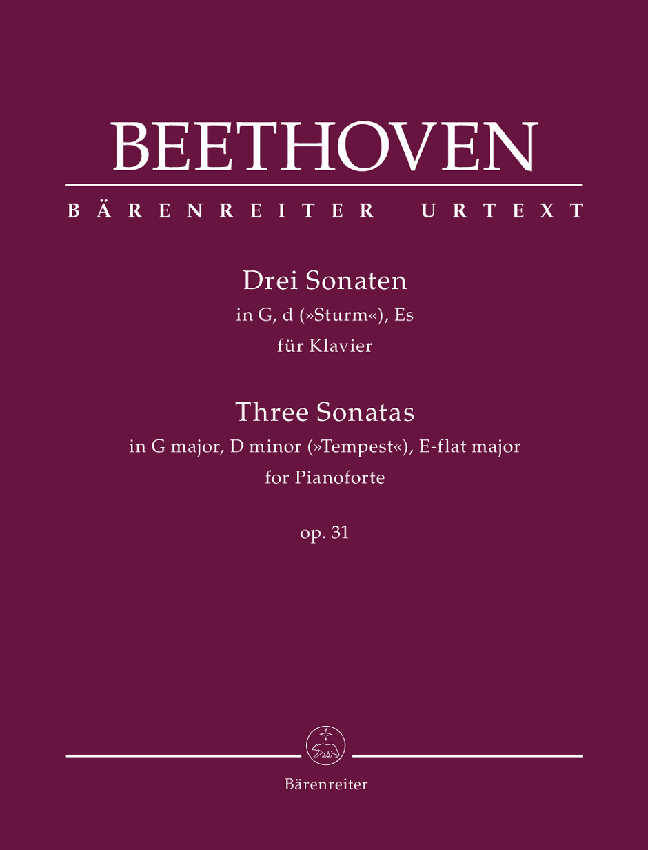BARENREITER BEETHOVEN L.V. - THREE SONATAS OP.31 - PIANO