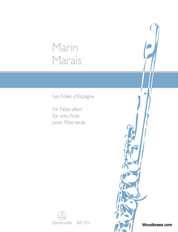 BARENREITER MARAIS MARIN - FOLIES D'ESPAGNE - FLUTE SOLO