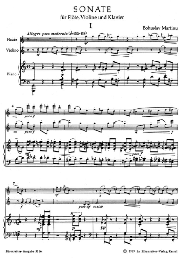 martinu flute sonata sheet music
