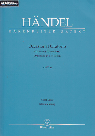 BARENREITER HANDEL - OCCASIONAL ORATORIO HWV 62