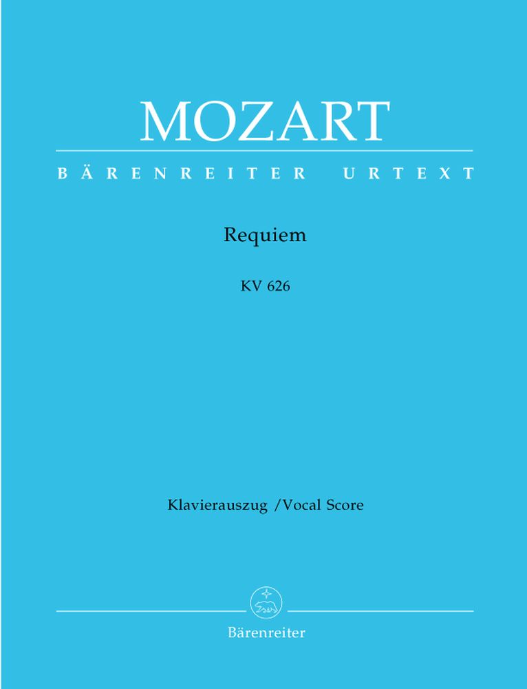 BARENREITER MOZART W.A. - REQUIEM, KV 626 - VOCAL SCORE