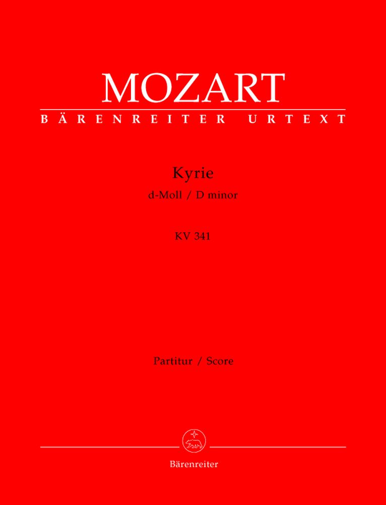 BARENREITER Mozart W.a. - Kyrie In D Minor KV 341 - Conducteur