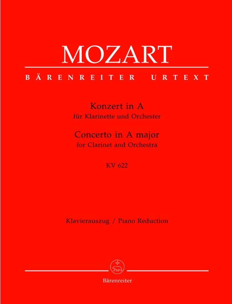 BARENREITER MOZART W.A. - CONCERTO EN LA MAJEUR KV 622 - CLARINETTE, PIANO