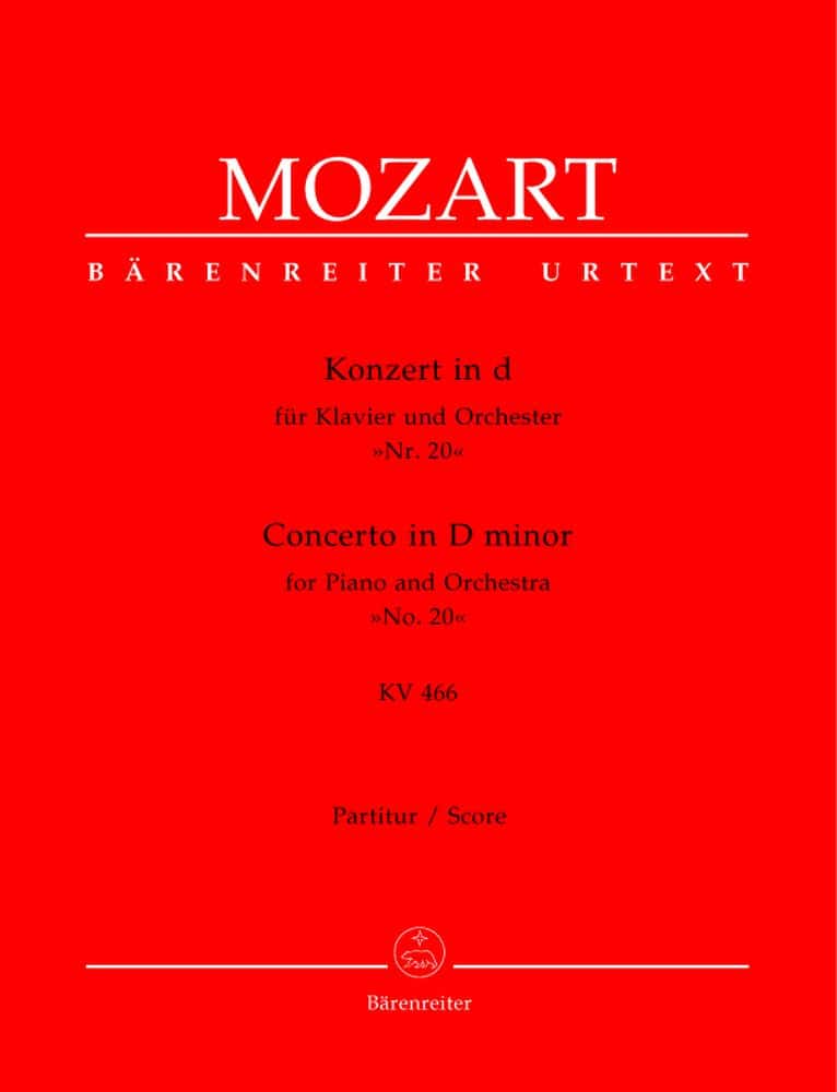 BARENREITER MOZART W.A. - CONCERTO EN RE MAJEUR POUR PIANO ET ORCHESTRE N°20 KV 466 - CONDUCTEUR
