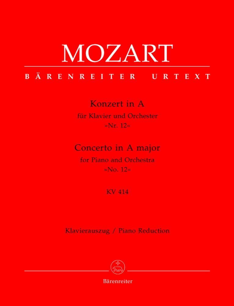 BARENREITER MOZART W.A. - CONCERTO EN LA MAJEUR N°12 KV 414 - 2 PIANOS