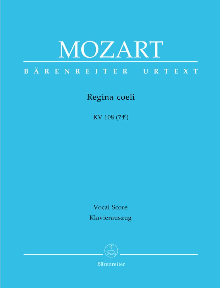 BARENREITER Moz W.A. - Regina Coeli Kv 108 (74D) - Reduction Ch, Piano