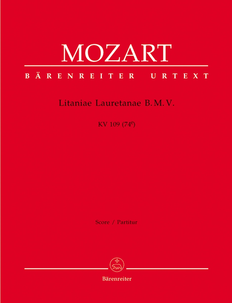 BARENREITER Mozart W.a. - Litaniae Lauretanae B.M.V. KV 109 (74e) - Conducteur