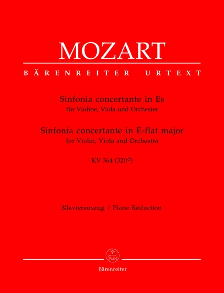 BARENREITER MOZART W.A. - SYMPHONIE CONCERTANTE EN MIB MAJEUR KV 364 (320D) - VIOLON, ALTO, PIAN0