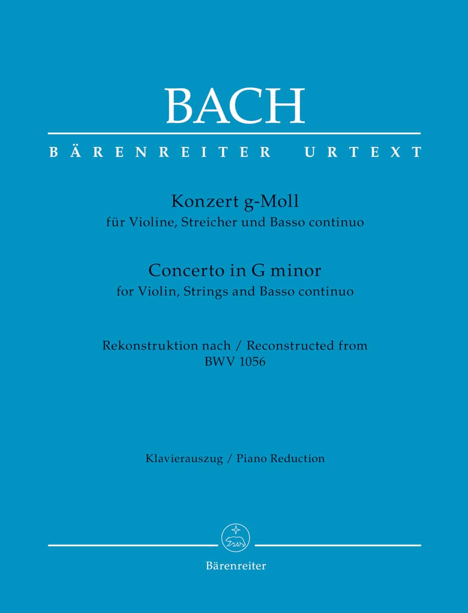 BARENREITER BACH J.S. - CONCERTO IN G MINOR BWV 1056 - VIOLON & PIANO