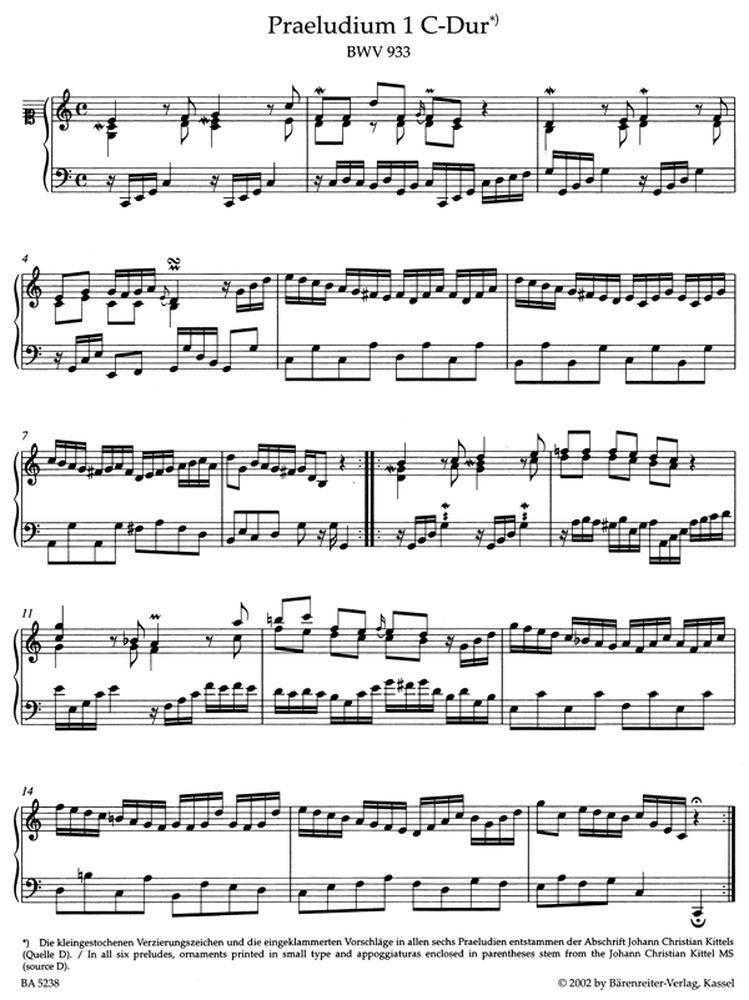 BACH J.S. - LITTLE PRELUDES AND FUGHETTAS - HARPSICHORD OU PIANO