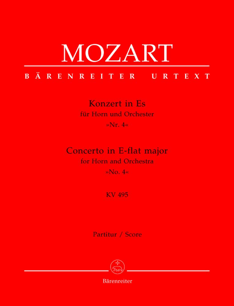BARENREITER MOZART W.A. - CONCERTO N°4 EN MIB MAJEUR KV 495 POUR COR ET ORCHESTRE - CONDUCTEUR