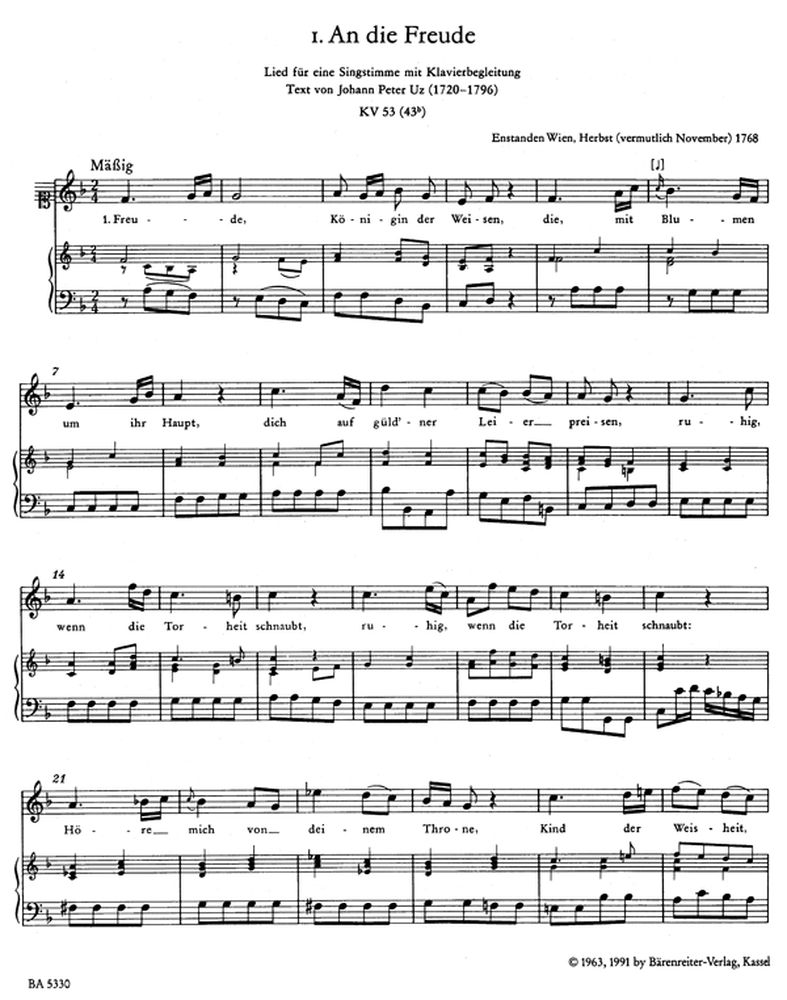 Partitions Mozart W.a. Complete Songs Voix Haute, Piano (Voix